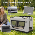 Charger l'image dans la visionneuse de la galerie, Pet Carrier Bag, Soft-Sided Dog Carrier for Extra Large Dogs, Portable Pet Travel Bag with Security Buckle Strap, Mesh Windows, Washable Cushion and Bowl, Light Grey
