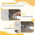 Load image into Gallery viewer, Pressure Fit Safety Gate for Doorways and Staircases, Dog Gate with Auto Closing Door, Pet Barrier for Hallways with Double Locking, Openings 74-80cm - White
