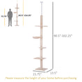 Load image into Gallery viewer, 8.5ft Cat Climbing Tree 5-Tier Kitty Activity Center Floor-to-Ceiling Cat Climber Toy with Scratching Post Play Rest Post Pet Furniture Beige
