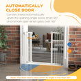 Load image into Gallery viewer, Dog Gate Stair Gate Pressure Fit Pets Barrier Auto Close for Doorway Hallway, 74-94cm Wide Adjustable, White
