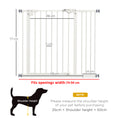 Load image into Gallery viewer, Dog Gate Stair Gate Pressure Fit Pets Barrier Auto Close for Doorway Hallway, 74-94cm Wide Adjustable, White
