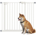 Load image into Gallery viewer, Dog Gate Stair Gate Pressure Fit Pets Barrier Auto Close for Doorway Hallway, 74-94cm Wide Adjustable, White
