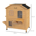 Load image into Gallery viewer,  2-story Cat House Outdoor, Weatherproof Wooden Cat Enclosure for Feral Cats with Escape Door, Openable Roof, Jumping Platforms, Natural Wood Finish
