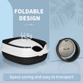 Load image into Gallery viewer, Foldable Cat Litter Box with Lid, Hooded Cat Litter Tray with High Sides, Air Freshener, Large Two-Way Entrance, Scoop, Black
