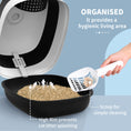 Load image into Gallery viewer, Foldable Cat Litter Box with Lid, Hooded Cat Litter Tray with High Sides, Air Freshener, Large Two-Way Entrance, Scoop, Black
