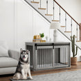 Load image into Gallery viewer, Dog Crate Furniture, Dog House Furniture Style for Extra Large Dogs, Dog Kennel with Removable Cushion for Indoor Use, 118 x 60 x 73 cm, Grey
