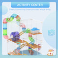 Load image into Gallery viewer, 5 Tiers Hamster Cage Portable Animal Travel Carrier Habitat with Exercise Wheels Play Tube Water Bottle Dishes House Ladder for Gerbils, Light Blue
