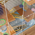 Load image into Gallery viewer, 5 Tiers Hamster Cage Portable Animal Travel Carrier Habitat with Exercise Wheels Play Tube Water Bottle Dishes House Ladder for Gerbils, Light Blue
