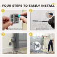 Load image into Gallery viewer, Retractable Stair Gate for Dogs, Pet Gate, Extends to 140 cm Wide & 93 cm Tall, One Handed Operation, for Stairs, Hallways, Doorways, Indoor and Outdoor, Grey
