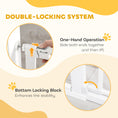 Load image into Gallery viewer, 30"-52" Extra Wide Pet Gate with Small Door, 30"H Dog Gate with Safety Gate Barrier, Stair Pressure Fit, Auto Close, Double Locking, for Doorways, Hallways, White
