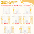 Load image into Gallery viewer, 30"-52" Extra Wide Pet Gate with Small Door, 30"H Dog Gate with Safety Gate Barrier, Stair Pressure Fit, Auto Close, Double Locking, for Doorways, Hallways, White

