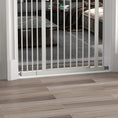 Load image into Gallery viewer, 29"-37" Wide Dog Gate with Door, Pressure Fit, Auto Close, Double Locking for Doorways Hallways Stairs, 31" Tall, White
