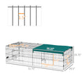 Load image into Gallery viewer, PawHut 73" L Metal Chicken Playpen, Small Animal Cage, Pet Playpen Yard Fence for Rabbits, Chinchillas with Roof for Indoor & Outdoor, 20"H, Green
