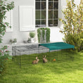 Load image into Gallery viewer, PawHut 73" L Metal Chicken Playpen, Small Animal Cage, Pet Playpen Yard Fence for Rabbits, Chinchillas with Roof for Indoor & Outdoor, 20"H, Green
