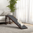 Load image into Gallery viewer, Pet Ramp Bed Steps for Dogs Cats Non-slip Carpet Top Platform Pine Wood 74"L x 16"W x 25"H Brown
