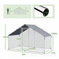 Load image into Gallery viewer, Chicken Run Galvanised Walk-in Chicken Coop Hen Poultry House Cage Rabbit Hutch Pet Playpen Garden w/ Water-Resist Cover, 3 x 1.7 x 1.9m
