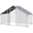 Load image into Gallery viewer, Chicken Run Galvanised Walk-in Chicken Coop Hen Poultry House Cage Rabbit Hutch Pet Playpen Garden w/ Water-Resist Cover, 3 x 1.7 x 1.9m
