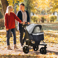 Load image into Gallery viewer, 3 Wheel Dog Stroller, Folding Pet Stroller Jogger with Adjustable Canopy, Storage Basket, Mesh Window, Cupholder, for Small Dogs & Cats, Grey
