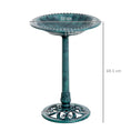 Load image into Gallery viewer, 50cm Bird Bath for Garden, Outdoor Birdbath Stand, Decorative Bird Drinking Stand with Scallop-like Pattern, Time-Worn Finish, Green

