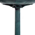 Load image into Gallery viewer, 50cm Bird Bath for Garden, Outdoor Birdbath Stand, Decorative Bird Drinking Stand with Scallop-like Pattern, Time-Worn Finish, Green
