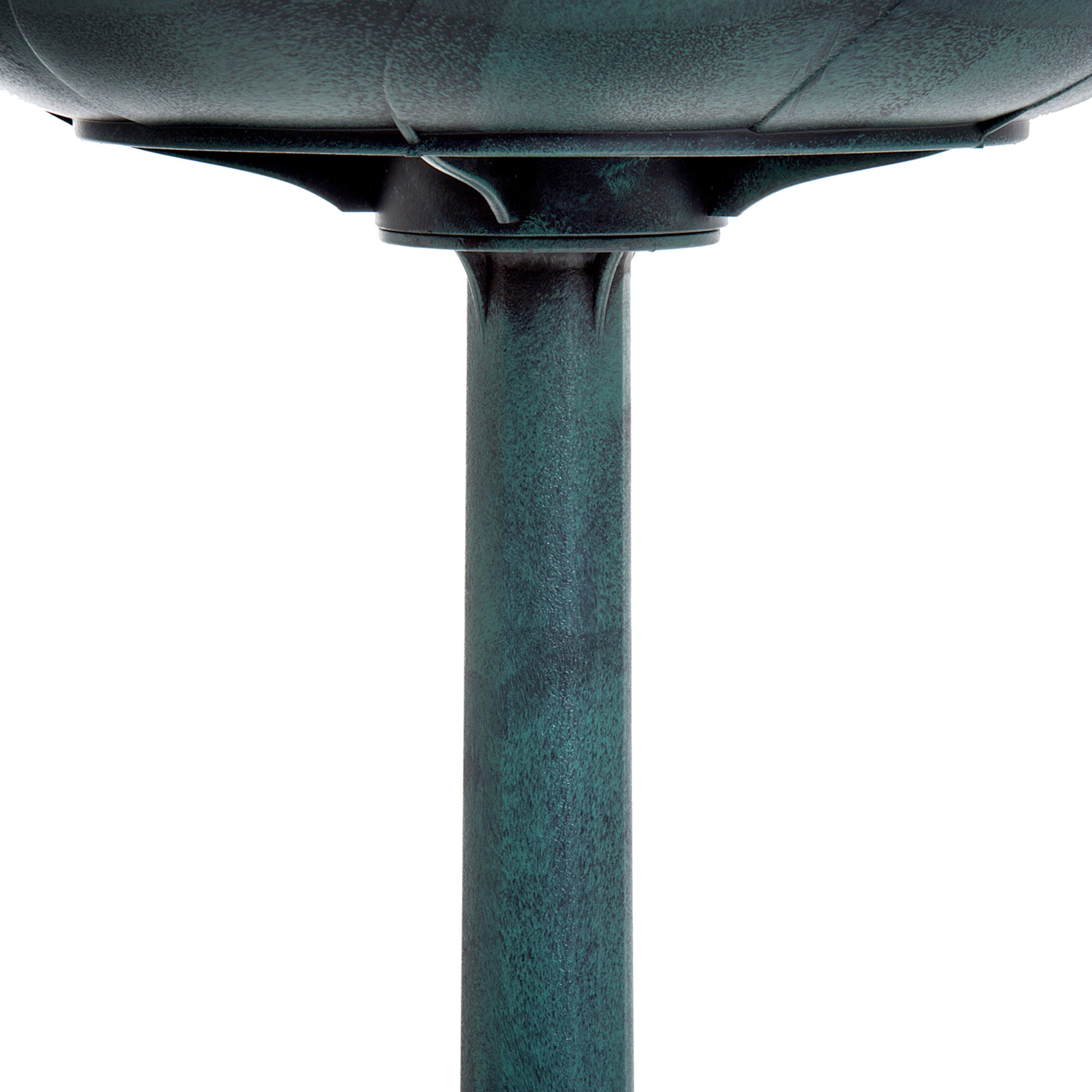 50cm Bird Bath for Garden, Outdoor Birdbath Stand, Decorative Bird Drinking Stand with Scallop-like Pattern, Time-Worn Finish, Green