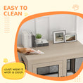 Load image into Gallery viewer, Dog Crate Furniture End Table w/ Soft Washable Cushion, Two Doors, Indoor Pet Kennel for Small Medium Large Dogs w/ Wire Mesh, Oak
