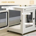 Load image into Gallery viewer, 37in Dog Crate Furniture with Cushion, Indoor Pet Kennel End Table with 2 Doors, for Large Dogs, White

