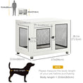 Load image into Gallery viewer, 37in Dog Crate Furniture with Cushion, Indoor Pet Kennel End Table with 2 Doors, for Large Dogs, White

