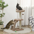 Load image into Gallery viewer, Cat Tree for Indoor Cats, 88cm Cat Tower with Sisal Scratching Post, Hanging Ball, Large Cat Perch, Stairs, Cat Activity Centre for Kitten, Brown
