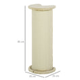 Load image into Gallery viewer, 85cm Tall Cat Scratching Post w/ Sisal Rope, Covered in Soft Plush, Anti-Tip for Indoor Corners, Cabinet Corners, Sofa Corners - Beige
