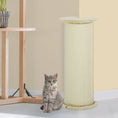 Load image into Gallery viewer, 85cm Tall Cat Scratching Post w/ Sisal Rope, Covered in Soft Plush, Anti-Tip for Indoor Corners, Cabinet Corners, Sofa Corners - Beige
