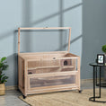 Load image into Gallery viewer, PawHut Extra Large Wooden Hamster Cage and Habitat Playground with 3 Ladders and 2 Huts, Syrian & Dwarf Hamster Small Animal Cage, Wheels, Pull-out Tray, Natural

