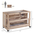 Load image into Gallery viewer, PawHut Extra Large Wooden Hamster Cage and Habitat Playground with 3 Ladders and 2 Huts, Syrian & Dwarf Hamster Small Animal Cage, Wheels, Pull-out Tray, Natural
