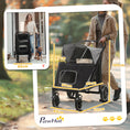 Load image into Gallery viewer, Dog Stroller Pet Pram Dog Pushchair Buggy with Adjustable Canopy for Medium and Large Breeds, Black
