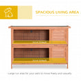 Load image into Gallery viewer, 54" 2-Story Large Rabbit Hutch Bunny Cage Wooden Pet House Small Animal Habitat with Lockable Doors, No Leak Tray and waterproof Roof for Rabbits, Chickens, Ducks, Outdoor/Indoor Natural
