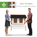 Load image into Gallery viewer, 47" Chicken Coop Wooden Chicken House Rabbit Hutch Raised Poultry Cage Portable Hen Pen Backyard with Nesting Box and Handles
