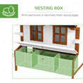 Load image into Gallery viewer, 47" Chicken Coop Wooden Chicken House Rabbit Hutch Raised Poultry Cage Portable Hen Pen Backyard with Nesting Box and Handles
