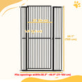 Load image into Gallery viewer, 59"H Extra Tall Cat Gate, 30"-41"W Steel Pet Gate for Doorway, Hallway, Pressure Mounted Kit No Drilling Dog Gate with 1.4" Extra Narrow Gap, 2.8" & 5.5" Extensions, Black
