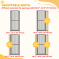 Load image into Gallery viewer, 59"H Extra Tall Cat Gate, 30"-41"W Steel Pet Gate for Doorway, Hallway, Pressure Mounted Kit No Drilling Dog Gate with 1.4" Extra Narrow Gap, 2.8" & 5.5" Extensions, Black
