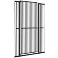 Load image into Gallery viewer, 59"H Extra Tall Cat Gate, 30"-41"W Steel Pet Gate for Doorway, Hallway, Pressure Mounted Kit No Drilling Dog Gate with 1.4" Extra Narrow Gap, 2.8" & 5.5" Extensions, Black
