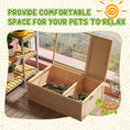 Load image into Gallery viewer, Tortoise Enclosure, Wooden Turtle Tank Reptile Terrarium with Two Room Design, for Indoor Use, 37" x 25" x 13", Nature Wood
