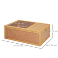 Load image into Gallery viewer, Tortoise Enclosure, Wooden Turtle Tank Reptile Terrarium with Two Room Design, for Indoor Use, 37" x 25" x 13", Nature Wood
