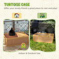 Load image into Gallery viewer, Tortoise Enclosure, Wooden Turtle Tank Reptile Terrarium with Two Room Design, for Indoor Use, 37" x 25" x 13", Nature Wood

