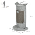 Load image into Gallery viewer, 58cm Cat Scratching Post for Corner Wall, Claw Scratcher, with Smooth Plush, Sisal Rope, Toy Balls, Stable Base - Grey

