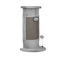 Load image into Gallery viewer, 58cm Cat Scratching Post for Corner Wall, Claw Scratcher, with Smooth Plush, Sisal Rope, Toy Balls, Stable Base - Grey
