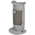 Load image into Gallery viewer, 58cm Cat Scratching Post for Corner Wall, Claw Scratcher, with Smooth Plush, Sisal Rope, Toy Balls, Stable Base - Grey

