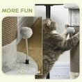 Load image into Gallery viewer, 58cm Cat Scratching Post for Corner Wall, Claw Scratcher, with Smooth Plush, Sisal Rope, Toy Balls, Stable Base - Grey
