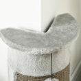 Load image into Gallery viewer, 58cm Cat Scratching Post for Corner Wall, Claw Scratcher, with Smooth Plush, Sisal Rope, Toy Balls, Stable Base - Grey
