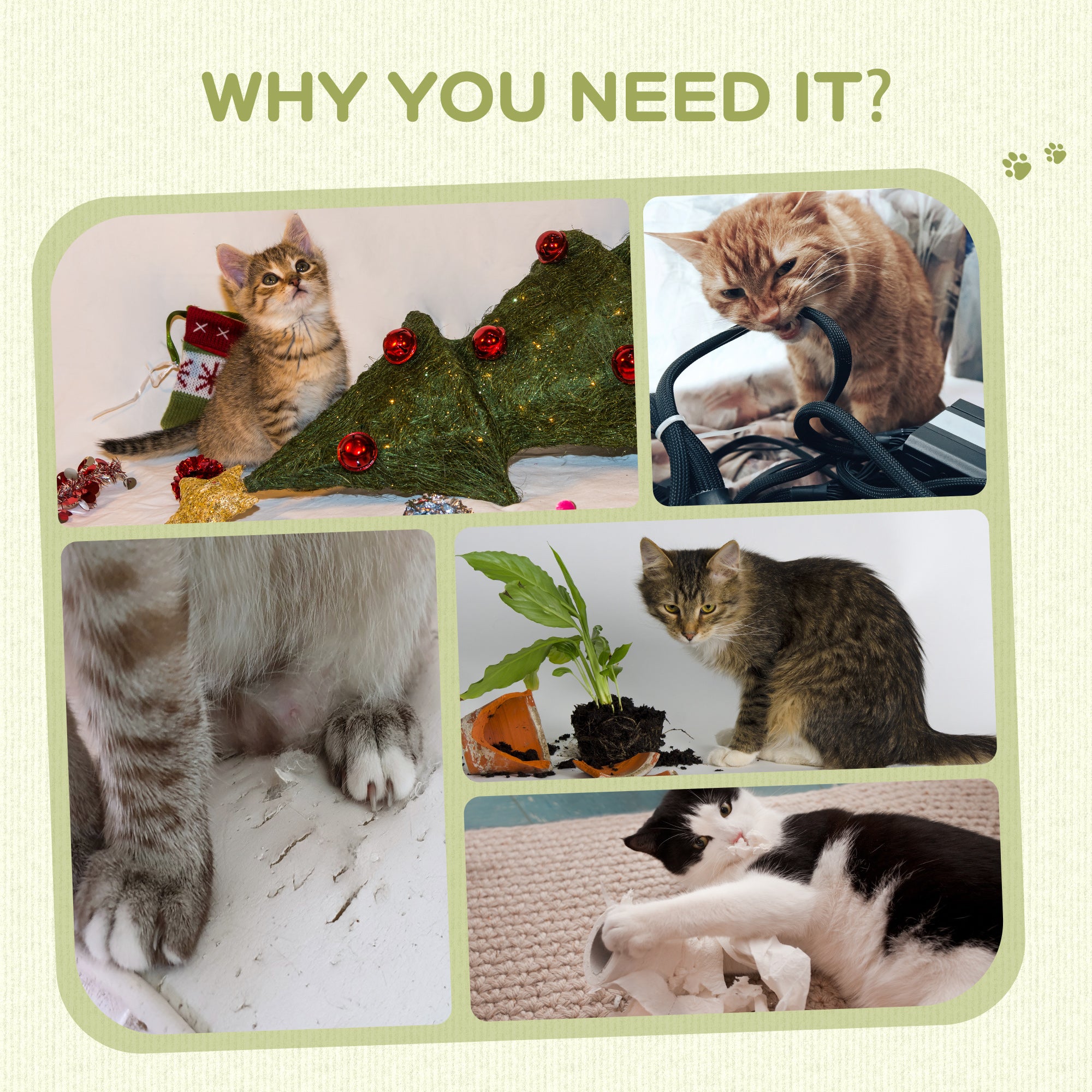58cm Cat Scratching Post for Corner Wall, Claw Scratcher, with Smooth Plush, Sisal Rope, Toy Balls, Stable Base - Grey