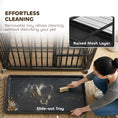 Load image into Gallery viewer, Heavy Duty Dog Crate, Dog Cage with Wheels for Extra Large Breeds, Metal Pet Crate with Removable Tray and 3 Doors for Indoor & Outdoor, 107 x 69 x 81 cm, Black
